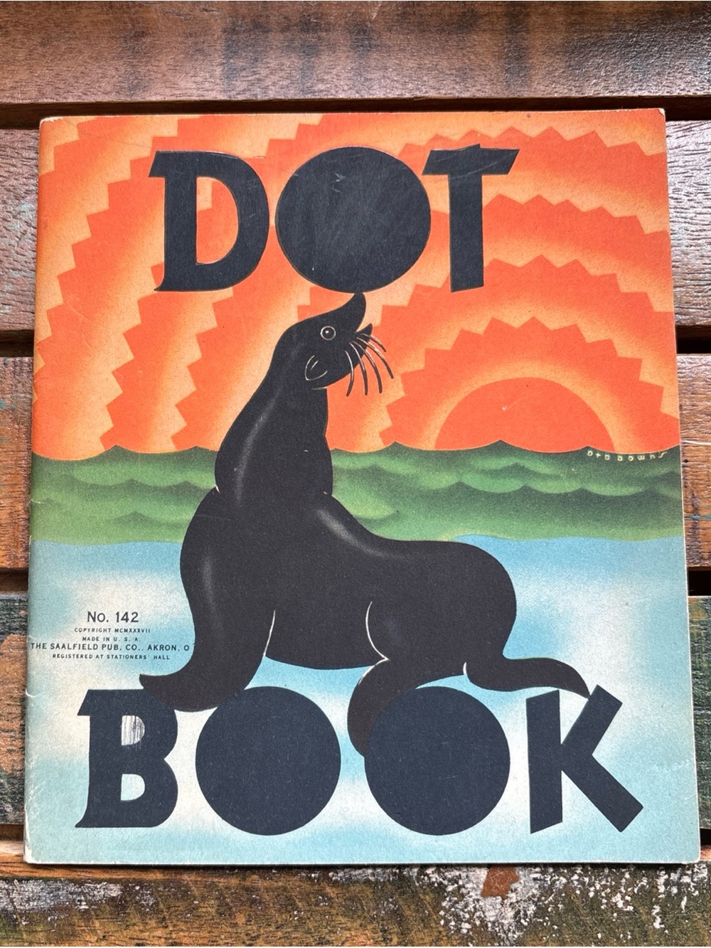 DOT BOOK No. 142 1937 Connect-the-Dots Saalfield Publishing Co., Ohio Softcover